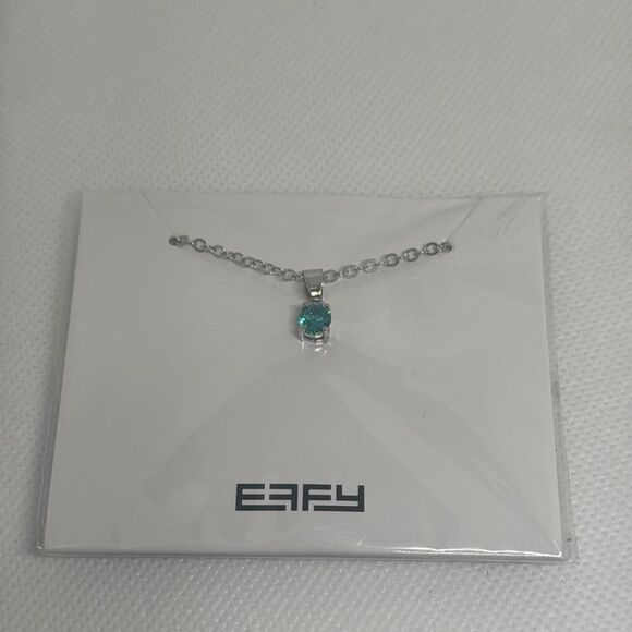 Effy Green Gemstone Silver Necklace - Picture 1 of 6